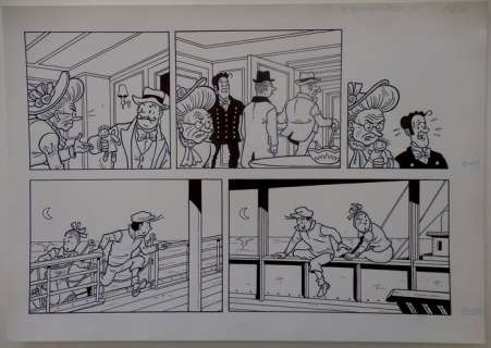 Morjaeu, Luc - Originele halve pagina (stroken 49 t/m 50 - plaat 13 A) - Suske en Wiske - Sterrenrood - (2014) | Catawiki