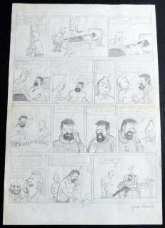 Rodier, Yves - Planche originale Ã  la mine de plomb (p.34) - Tintin et l’Alph-Art | Catawiki
