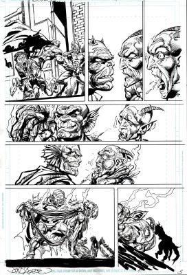 Dan Green John Byrne | Blood of the Demon #11 P 5 (Best Page in Book with the Demon Ripping Out Another Demon’s Heart!) 2005 | Romitaman