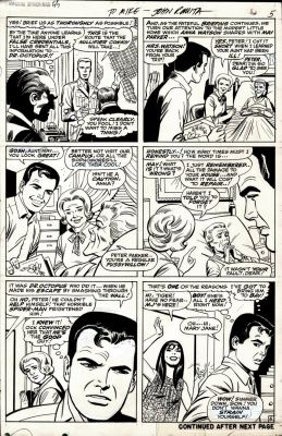 John Romita Sr., Mike Esposito | Amazing Spider-Man #55 P 5 (Peter Parker, Early Mary Jane Watson, Anna May Watson, Aunt May, & John (Manwolf) Jameson!)! 1967 | Romitaman