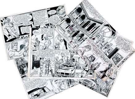 Reding | Vincent Larcher, ensemble de 11 demi-planches et 2… | Banque Dessinée