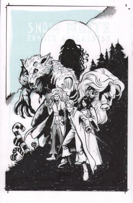 Karl Moline | Snow White Zombie Apocalypse Cover/Pinup | Anthony’s Comic Book Art