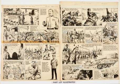 Badges of the Brave: 3 consecutive original artworks by Joe Colquhoun… | Comic Book Auctions ltd