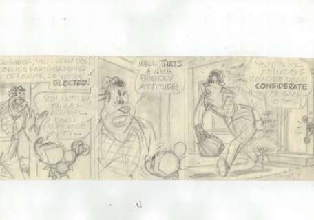 Gottfredson, Floyd - Original pencil drawing of a storyboard sketch - Mickey Mouse | Catawiki