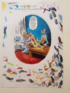 Vuillemin, Philippe - Dessin original - Les décus de la net économie - Ligne sale (1997/1998) | Catawiki