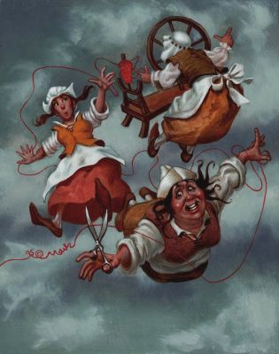 Don Maitz | Guardians Collectible Fantasy Card Painting #10 ’The 3 Fates - Control Destiny Spell’ Card (1995) | Romitaman