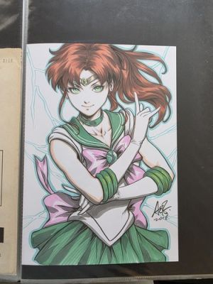 Sailor Jupiter - 9 x 12 Original Art Sketch by Artgerm Stanley Lau Sailor Moon | eBay US