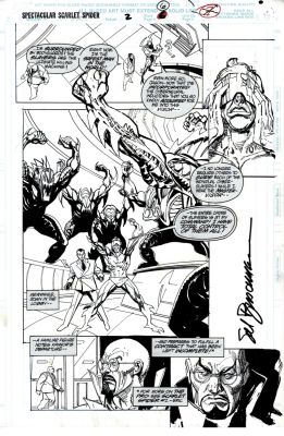 Bill Sienkiewicz, Sal Buscema | Spectacular Scarlet Spider #2 P 6 (Bill Sienkiewicz Inks!) 1995 | Romitaman