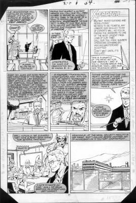 Jackson (Butch) Guice | Guice, Butch - X-Factor #1 Pg 31, Old X-Men & Government Create X-Factor & Logo 1985 | Cool Lines Art