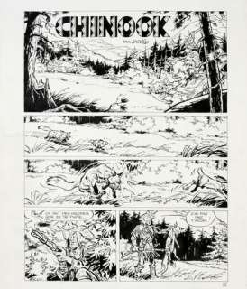 Derib (Claude de Ribeaupierre,... | BUDDY LONGWAY, CHINOOK, TOME 1, PLANCHE 1. Encre de... | Coutau Bégarie