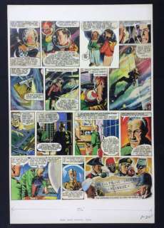 Hampson, Frank - Original page in colour - Dan Dare - Size: 36 x 54 cm. - (1951) | Catawiki