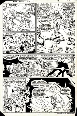 Mike Gustovich, Tod Smith | Blue Devil #11 P 8 (Blue Devil Throughout with Wayne Tarrant!) 1983 | Romitaman