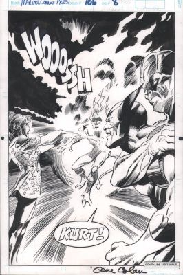 Al Williamson, Gene Colan | Marvel Comics Presents #106 P.8 - Wolverine & Nightcrawler Splash - Signed - 1992 | Anthony’s Comic Book Art
