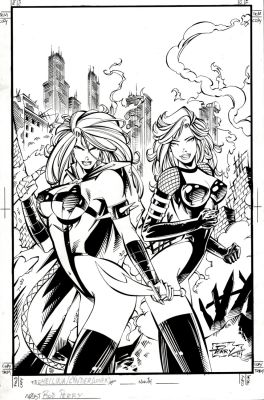 Rod Perry | Hellina / Cynder #1 Cover (Sexy Images of Hellina & Cynder!) 1997 | Romitaman