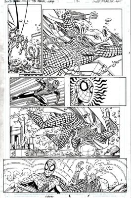 Scott Koblish | Spider-Man / Mysterio: How To Read Comics the Marvel Way #1 P 17 (Spider-Man Battles Mysterio Throughout Entire Page!) 2020 | Romitaman