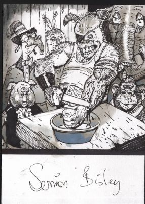 Simon Bisley – Blood Offering illustration – 8.75 x 6 inches | Berserker Art