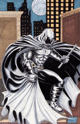 Moon Knight Painted Art Commission - Signed 2017 | Anthony’s Comic Book Art