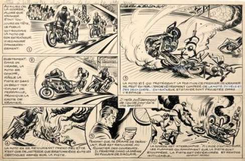 Pellos René Demi... | PELLOS René Demi planche du récit Chouchou Roi de... | Vermot et Associés