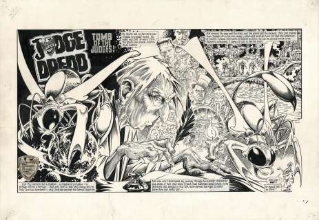 Ian  Gibson - 2000ad prog 496 - judge dredd ‘tomb of the judges! ‘ - ian gibson / john wager and alan grant