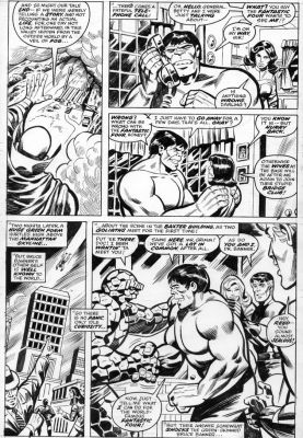 Herb Trimpe | Trimpe, Herb - What If? #2 Pg 26, First Smart Hulk Meets Ff | Cool Lines Art