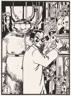 Jacques TARDI (né en... - Lot 81 - Adèle Blanc-Sec Encre de Chine sur papier pour ce dessin...