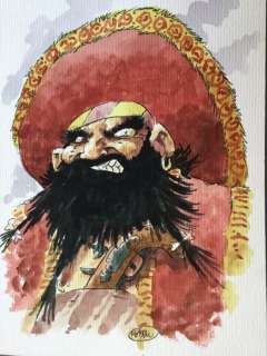 Masbou - Dessin original en couleur - De cape et de Crocs - Other | Catawiki