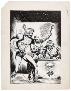 Original BILL VIGODA Art * SHIELD, HANGMAN, HUMAN TORCH and TORO | PBA Galleries
