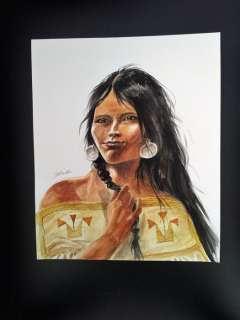 Derib - Dessin original en couleur - Buddy Longway - Squaw, publié dans le tirage de tête - (2013) | Catawiki