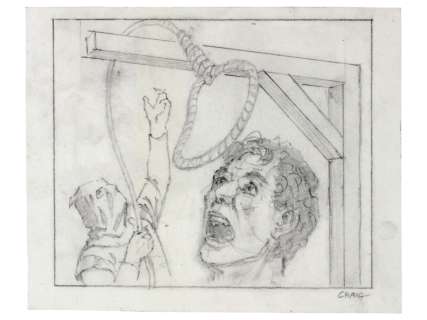 Johnny Craig, EC Tomb Tales Cover Sketch Idea | Weiss Auctions