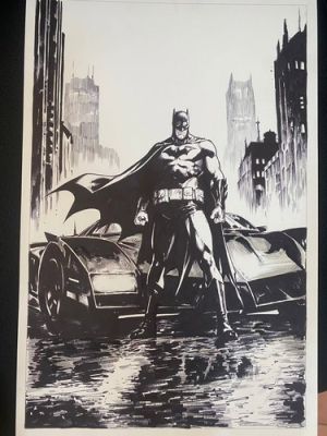 Batman & Batmobile DC Comics 11x17 Original Art by Mano Ramirez | eBay US (Buy It Now)