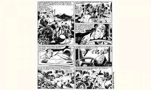 PLANCHES et DESSINS ORIGINAUX NORTIER. Lucien. Â« Le Grêlé Â» Encre de Chine