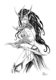 Morathi - Total War: WARHAMMER - Original Drawing - Mike Ratera - EO | Catawiki