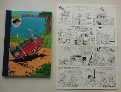 Kari Lente - Originele pagina & Album met linnen rug (30 ex.) - Slurfie en de microfilm - EO - (2009) | Catawiki