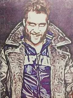 CAPTAIN BOOMERANG - Original artwork on a wooden plate - Size: 29,8 x 42 cm. - EO - (2018) 