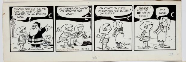 Sir Bagby Rick Hackney and Bill Hackney Original Ink Daily Comic Strip Art Signed BB10 | Charles Scott Gallery