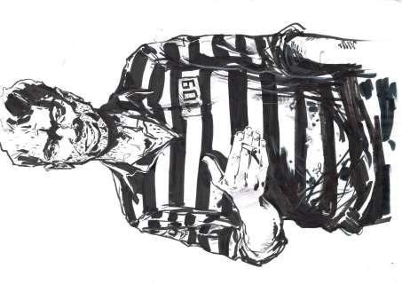 Vincent Gravé | Fausse Route, page 158 Editions Les Enfants rouges, 2008 Technique mixte sur papier 21 x 29,7 cm, signé | JML Arts