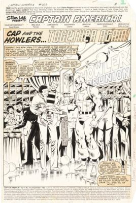 Mike Zeck, John Beatty | Captain America #273 Title Splash - Mike Zeck & John Beatty (1982) Featuring Nick Fury & Howling Commandos! | ComicArtFans Classifieds