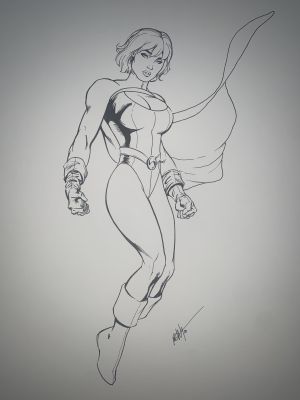 Mc Wyman | For Sale - Power Girl By Mc Wyman (Original Art & Color Print) | ComicArtFans Classifieds
