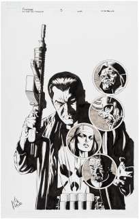 "THE PUNISHER" VOL. 8 #5 COMIC BOOK VARIANT COVER ORIGINAL ART. | Hake’s