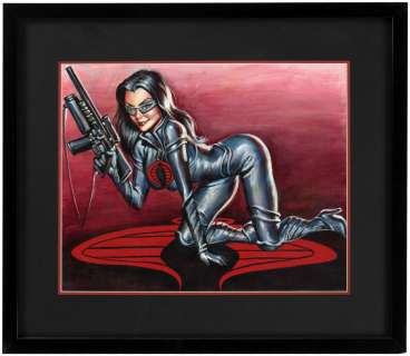 G.I. JOE - THE BARONESS FRAMED PAINTING/ORIGINAL ART BY MARK TEXEIRA.