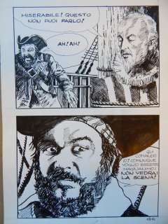 Milo Manara - Originele pagina (p.61) - "Il Vascello Fantasma" - Format: 25 x 35 cm. - (1970) | Catawiki