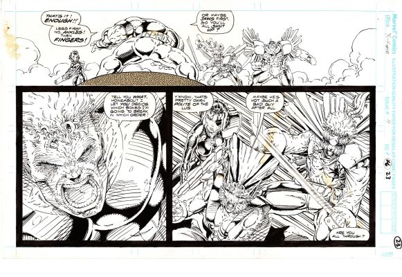 Rob Liefeld - X-Force Vol 1 #4 Page 23 | Rob Liefeld | Juggernaut Vs Team