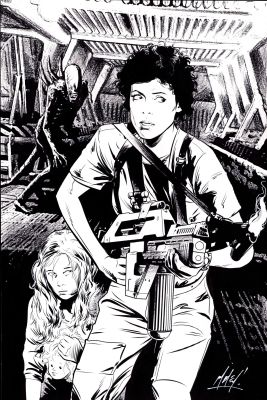 Matt Haley | Alien, Ripley, Newt (Alien) By Matt Haley (11X17) | ComicArtFans Classifieds