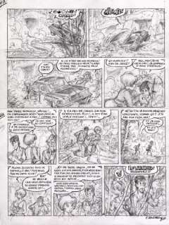 Walthéry | Natacha, planche n°36 Ã  la mine de plomb (et Ã  … | Banque Dessinée