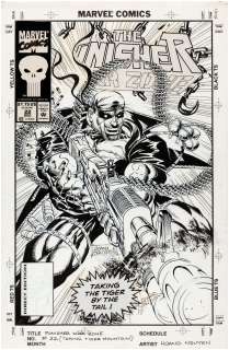 "THE PUNISHER: WAR ZONE" VOL. 1 #22 COMIC BOOK COVER ORIGINAL ART BY HOANG NGUYEN. | Hake’s