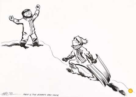 CRAIG THOMPSON (1975-) Winter sledding. | Swann Galleries