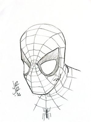 John Romita | John Romita Jr - Spider Man Head Sketch | ComicArtFans Classifieds