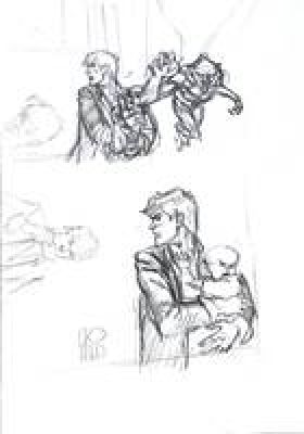 Angelo Stano | Original pencil sketch on paper for Dylan Dog. Cm. 21x29,5. Signed. Mint. Code 2251. | Segni e Disegni