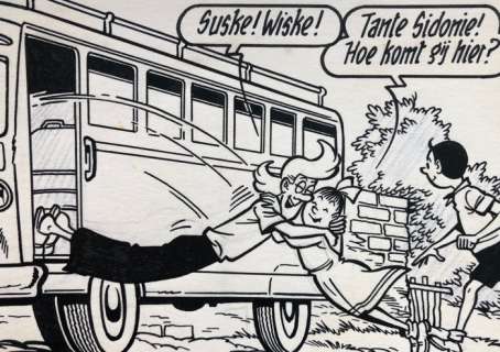 Suske en Wiske 50 - Originele pagina (p.27) Sjeik el Ro-Jenbiet - met luxe groot formaat hc  - (1963/2018) | Catawiki