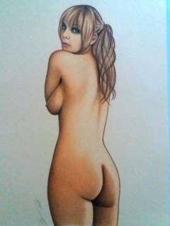 Pin Up - René Prudlo - Page volante - Dessin non publié. | Catawiki